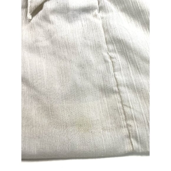 VTG 1950s GERANIO 24mos? Ivory Linen Embroidered SUNDRESS Cottagecore *Needs TLC - Picture 8 of 13